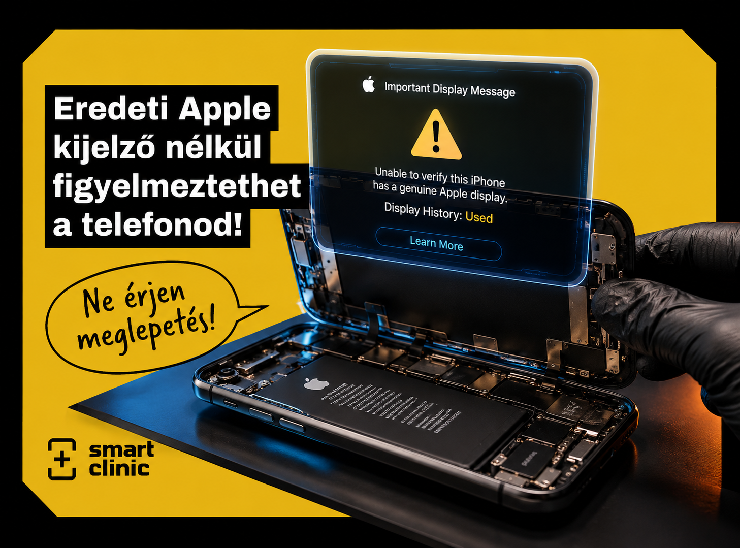 Mit jelent az a bizonyos - USED! - felirat az iPhone kijelzőcsere után? Ne pánikolj, elmagyarázzuk!
