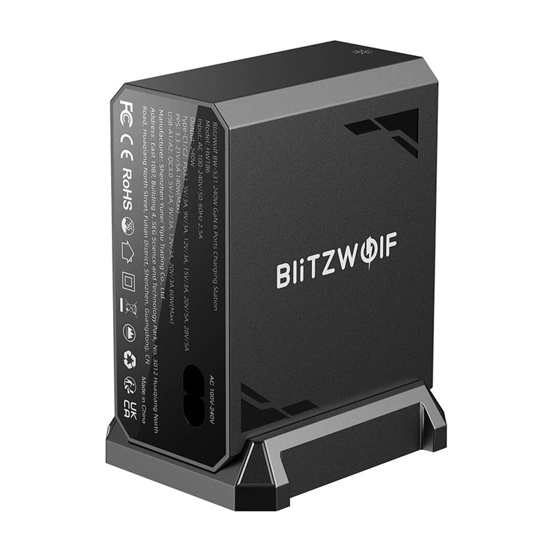 Blitzwolf BW-S31 2xUSB-A, 4xUSB-C, PD, 240W hálózati adapter