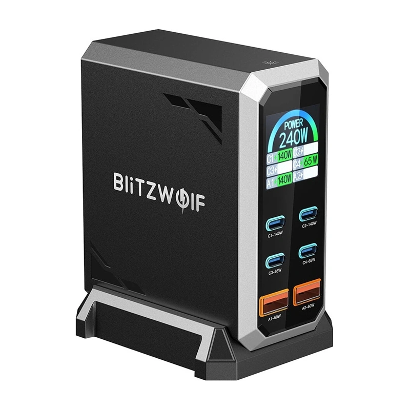 Blitzwolf BW-S31 2xUSB-A, 4xUSB-C, PD, 240W hálózati adapter