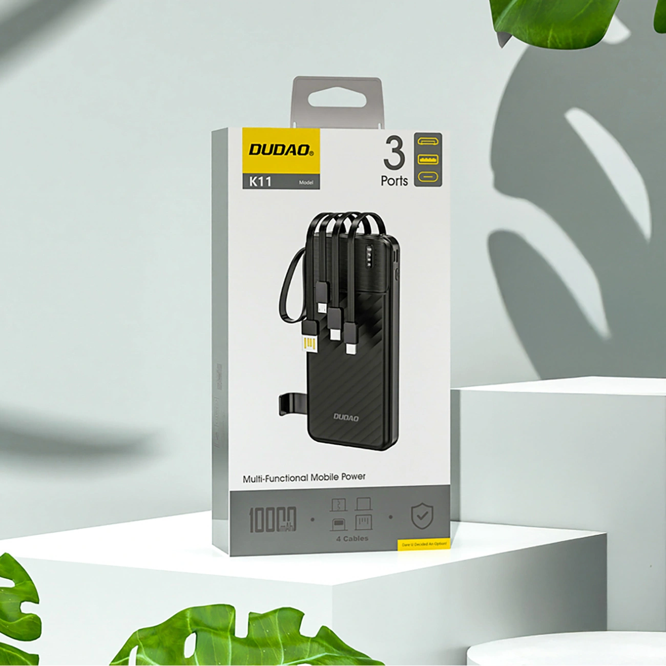 Dudao K11 Powerbank 10000mAh töltőkábellel