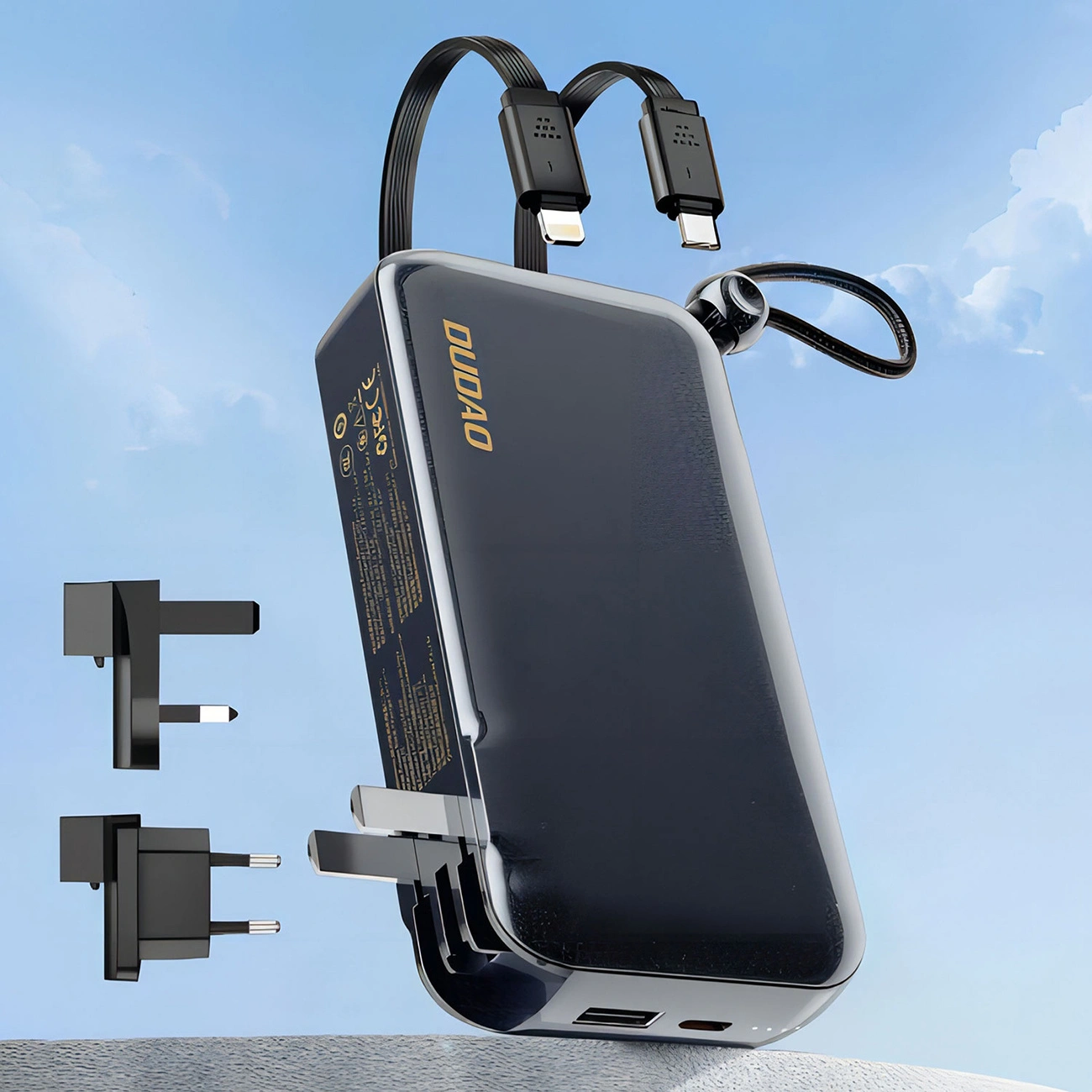 Dudao K25 2in1 10000mAh charger with power bank and 3 plugs