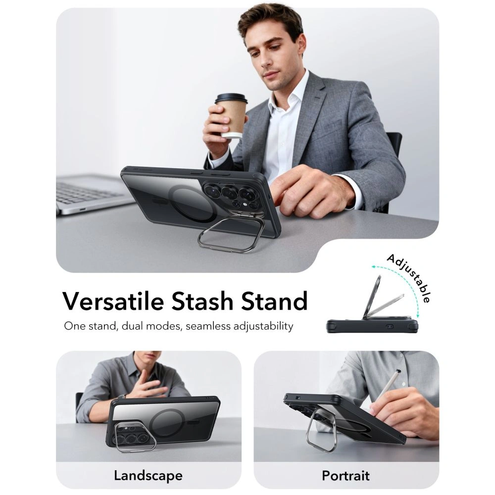 ESR Classic Hybrid Kickstand MagSafe Samsung Galaxy S26 Ultra tok