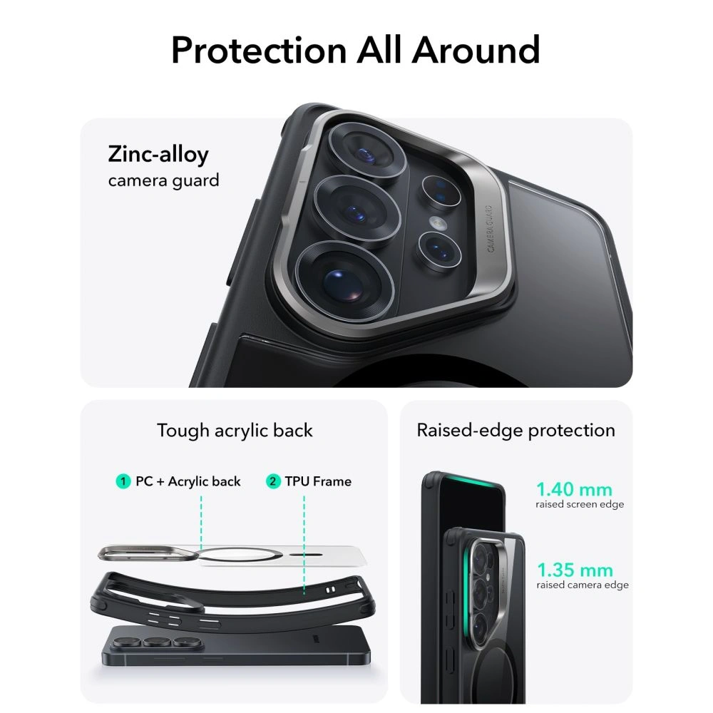 ESR Classic Hybrid Kickstand MagSafe Samsung Galaxy S26 Ultra tok