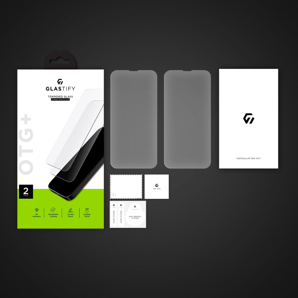 Glastify OTG+ 2-Pack iPhone 14 Pro Max üvegfólia