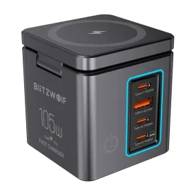 Blitzwolf BW-i113 GaN Power Adapter USB-A, 3xUSB-C 105W