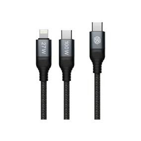 Nillkin DualPower 2w1 USB-C PD 3.0 100W, Lightning PD 27W töltő adatkábel