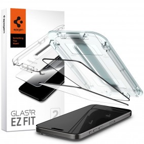 Spigen Glas.TR EZ fit 2-pack iPhone 15 Pro Max tempered glass