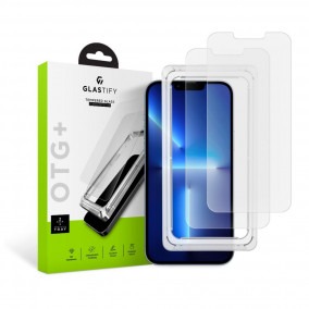 Glastify OTG+ 2-PACK iPhone 13 / 13 Pro Tempered Glass