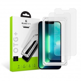 Glastify OTG+ 2-pack iPhone 13 Pro Max tempered glass