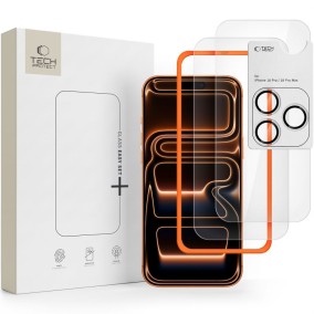 Tech-Protect Easy Set+ Apple iPhone 18 Pro Max Clear [3 PACK] tempered glass