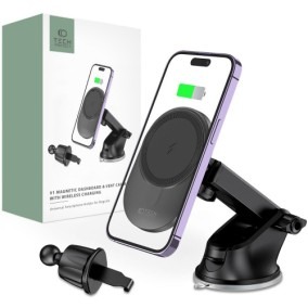 Tech-Protect MM15W-V1 MagSafe Dashboard & Vent Car Mount Wireless Charger 15W