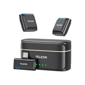 TELESIN Wireless lavalier microphone + power bank for USB-C phones