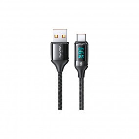USAMS U78 USB-A - USB-C adat- és töltőkábel, led kijelzővel