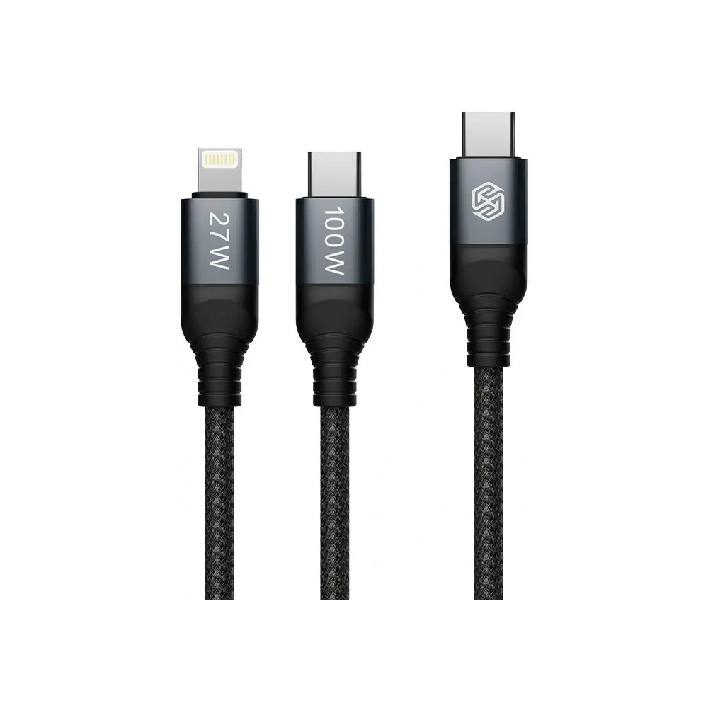 Nillkin DualPower 2w1 USB-C PD 3.0 100W, Lightning PD 27W töltő adatkábel