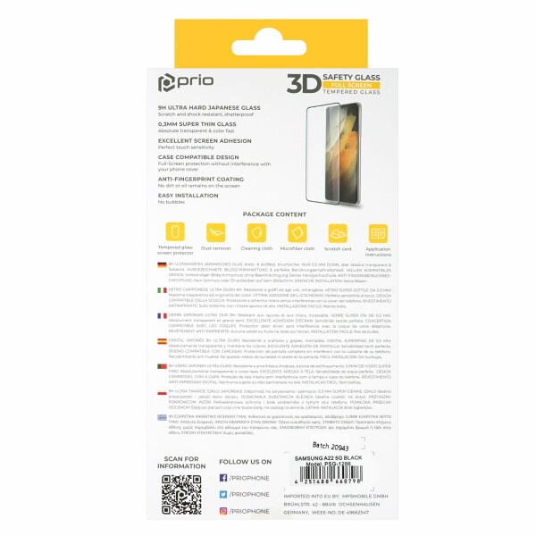 prio 3D Tempered Glass Screen Protector Samsung A22 5G üvegfólia