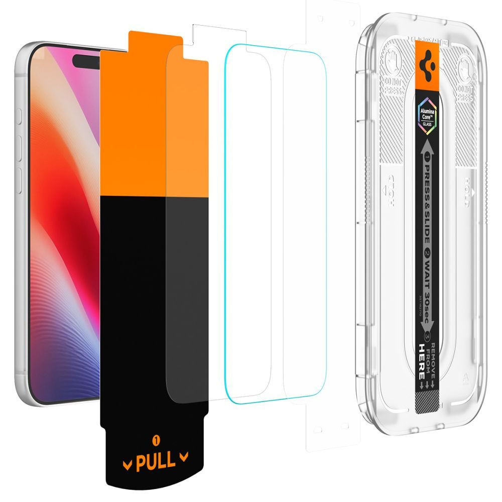 Spigen Glas.tr Ez Fit Pro HD AC Apple iPhone 16 Pro / 17 / 17 Pro / 18 Pro Clear [2 PACK] üvegfólia