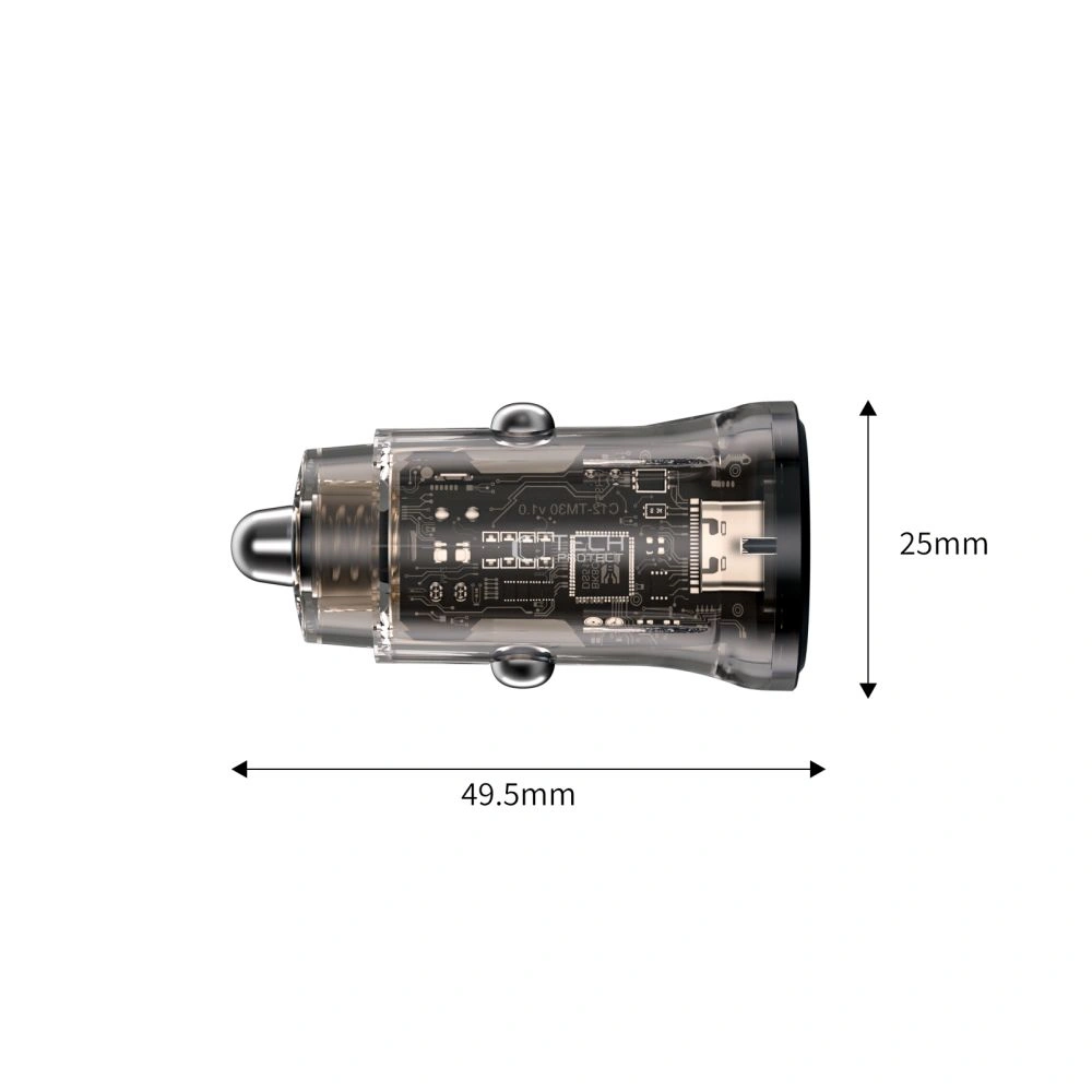 Tech-Protect CC01 2-port USB-A, USB-C PD 45W autós töltő