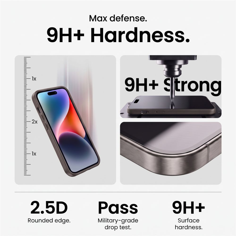 Tech-Protect Easy Set+ Apple iPhone 18 Pro Max Clear [3 PACK] tempered glass