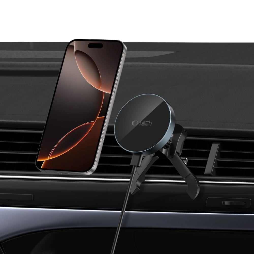 Tech-Protect MM15W-V5 Magnetic MagSafe Stable Vent Car Mount Wireless Charger 15W