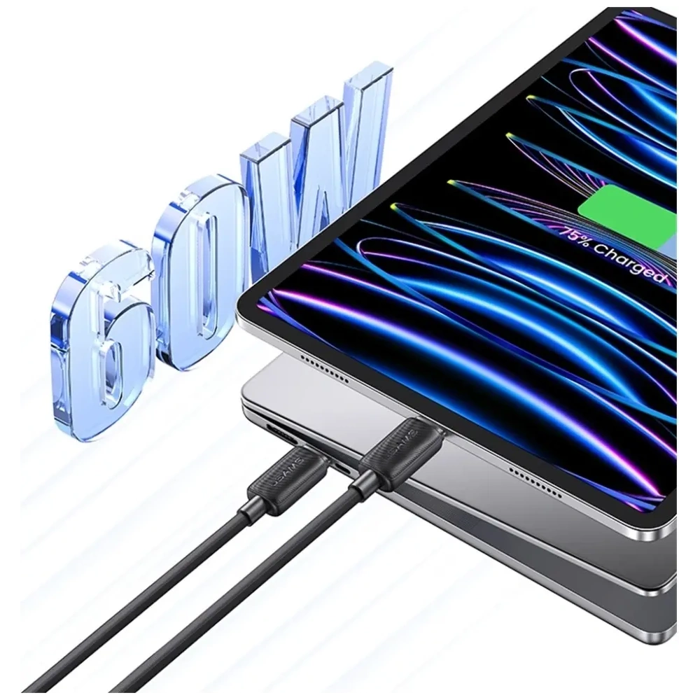 USAMS KY Series US-SJ691 60W USB-C/USB-C kábel (1m)