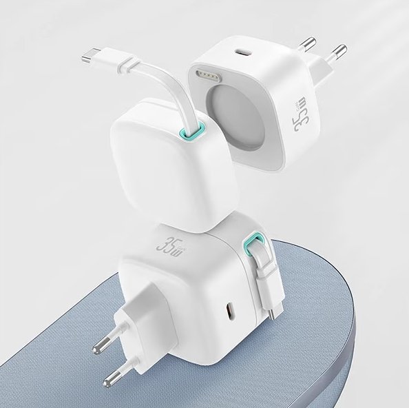 USAMS US-CC202 wall charger USB-C + USB-C cable PD QC 35W