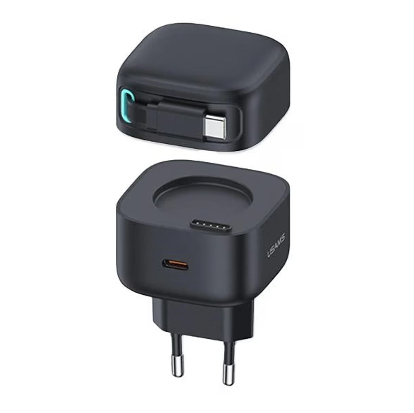USAMS US-CC202 wall charger USB-C + USB-C cable PD QC 35W