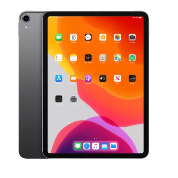 Szürke iPad Pro 2018, feloldott képernyővel.