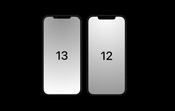 Egy iPhone 12 és egy iPhone 13 egymás mellé rakva