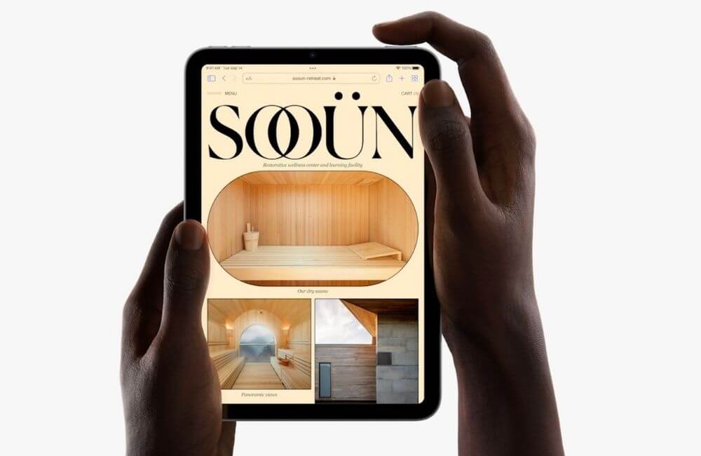 iPad mini 6 Touch ID a felső részen van