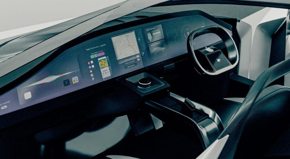 Digitális műszerfal az Apple-autóban