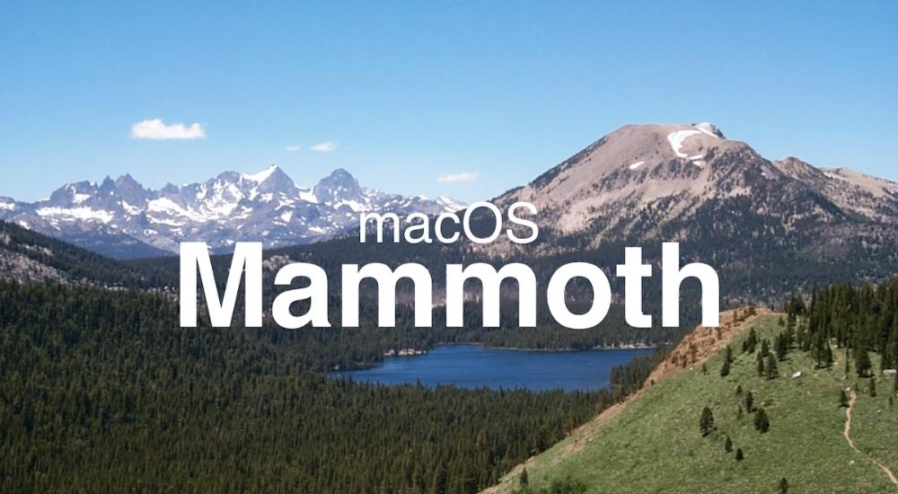 macOS Mammoth felirat
