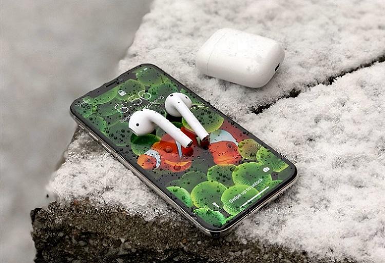 airpods-iphone-x-snow
